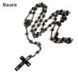 画像1: ROZARIO ロザリオ ネックレス 【BLACK ブラック】 クロス NECKLACE Rosary Cross (1)