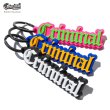 画像1: ラバーキーチェーン 【 LOGO 】 キーホルダー キーリング ストリート HIPHOP  【 CRIMINAL クリミナルオリジナル】 W8cm (1)