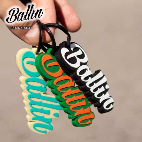 画像1: BALLIN  【 LOGO KeyHolder 】 ラバー キーホルダー キーチェーン ロゴ ヒップホップ HIPHOP メンズ (1)