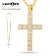 画像1: KINGICE キングアイス ネックレス【Cross of Centrality クロス】表面14Kゴールドコーティング ブリンブリン ヒップホップ HIP HOP メンズ アクセサリー ペンダント ロサンゼルス 十字架 (1)