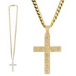 画像13: KINGICE キングアイス ネックレス【Cross of Centrality クロス】表面14Kゴールドコーティング ブリンブリン ヒップホップ HIP HOP メンズ アクセサリー ペンダント ロサンゼルス 十字架 (13)