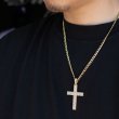 画像15: KINGICE キングアイス ネックレス【Cross of Centrality クロス】表面14Kゴールドコーティング ブリンブリン ヒップホップ HIP HOP メンズ アクセサリー ペンダント ロサンゼルス 十字架 (15)