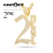 画像1: KINGICE キングアイス ネックレス【2Pac CLASSICロゴ / 2パック コラボモデル】 真鍮 表面14Kゴールドコーティング (1)