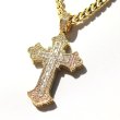 画像3: KINGICE キングアイス ネックレス【2Pac FLEUR DE LIS CROSS クロス / 2パック コラボモデル】 真鍮 表面14Kゴールドコーティング 十字架 (3)