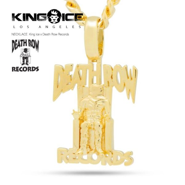 画像1: KINGICE キングアイス ネックレス【DEATH ROW RECORDS / デスロウレコード コラボモデル】 真鍮 表面14Kゴールドコーティング (1)