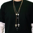 画像8: ROZARIO ロザリオ ネックレス 【BLACK ブラック】 クロス NECKLACE Rosary Cross (8)