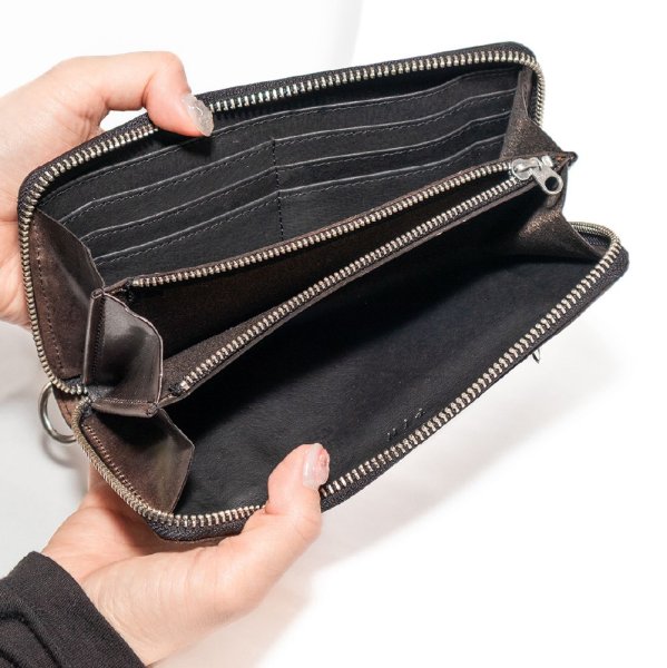 画像7: 【一点モノ】財布 革財布 【長財布 / 55】 レザーアイテム レザー小物 革製品 本革 LEATHER ウォレット メンズ ユニセックス (7)