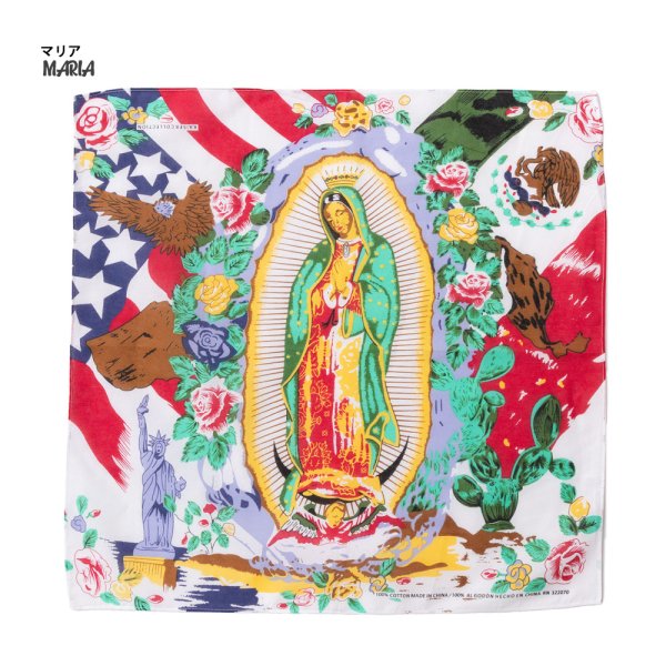 画像7: BANDANA バンダナ 柄物 ハンカチ スカーフ お弁当包み 迷彩 ガンジャ ドル ストライプ マリア メキシコ カラフル 派手 大判 大判サイズ HIPHOP チカーノ ローライダー (7)