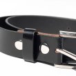 画像3: レザーベルト 【バックル交換可】 本革 幅3.8cm GENUINE LEATHER BELT 黒 (3)