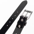画像4: レザーベルト 【バックル交換可】 本革 幅3.8cm GENUINE LEATHER BELT 黒 (4)