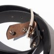 画像6: レザーベルト 【バックル交換可】 本革 幅3.8cm GENUINE LEATHER BELT 黒 (6)