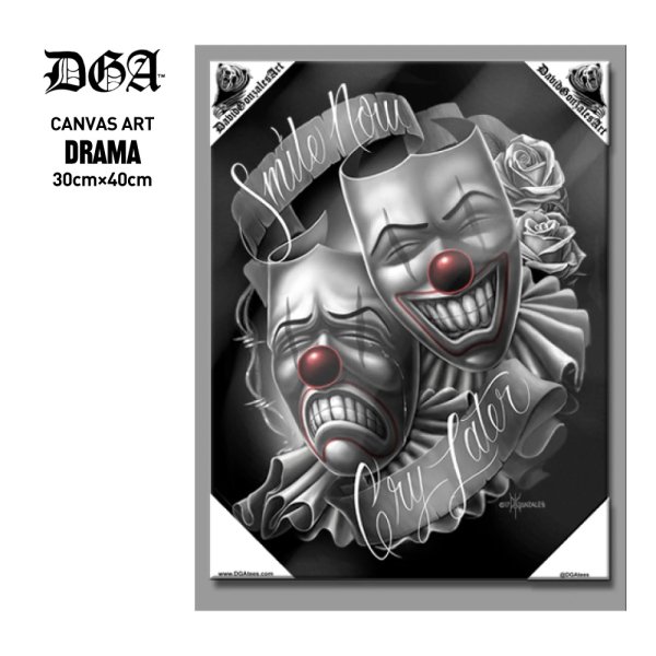 画像1: DGA ディージーエー 【Canvas Art DRAMA】 アート キャンバスアート インテリア 模様替え アートパネル チカーノ ウエストコースト HIPHOP ローライダー アメリカ雑貨 (1)