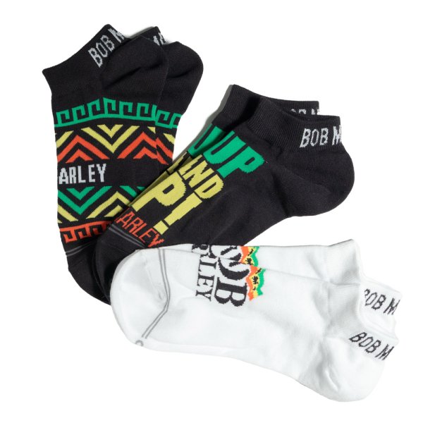 画像8: 【1点限り】Perri's Socks【 BOB MARLEY / Short Socks 3足入り 】 ワンサイズ 24cm〜27.5cm 靴下 ボブ・マーリー (8)