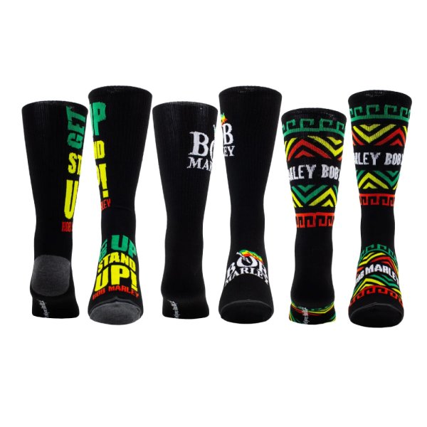 画像3: Perri's Socks ペリーズソックス 【BOB MARLEY 3-Pair Gift Box Set Crew Socks】 ボブマーリー ギフト プレゼント 靴下 3足セット ソックス クルーソックス メンズ HIPHOP ウエストコースト (3)