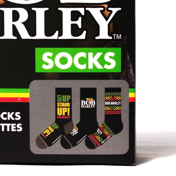画像4: Perri's Socks ペリーズソックス 【BOB MARLEY 3-Pair Gift Box Set Crew Socks】 ボブマーリー ギフト プレゼント 靴下 3足セット ソックス クルーソックス メンズ HIPHOP ウエストコースト (4)