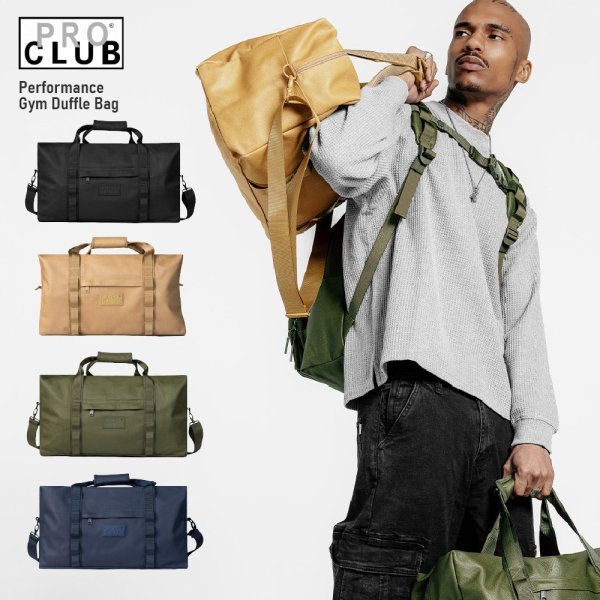 画像1: PRO CLUB プロクラブ 【Performance Gym Duffle Bag ジムバッグ】 バッグ ボストンバッグ ロゴ ユニセックス 無地 旅行 ジム アウトドア 大容量 HIPHOP (1)