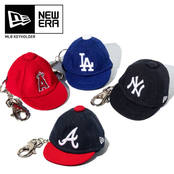 画像1: NEW ERA ニューエラ 【 キャップ型 キーホルダー 】 【ヤンキース ドジャース エンゼルス ブレーブス】 NEWERA (1)