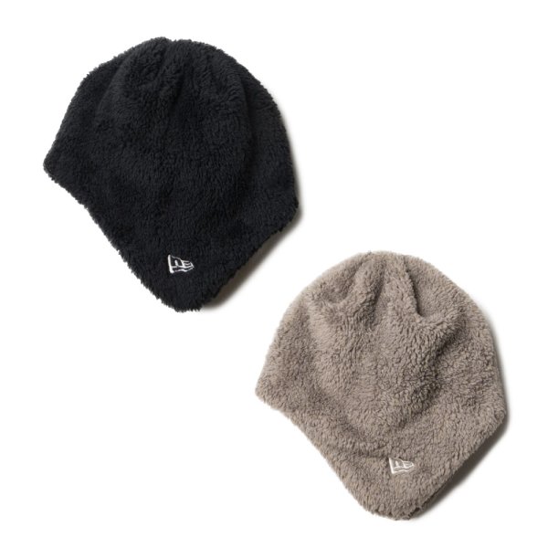 画像2: NEW ERA ニューエラ ニットキャップ 【イヤーフラップ ビーニー Mink Fleece】 フリース 防寒 冬小物 ニット帽 スノーボード スキー アウトドア 無地 ユニセックス (2)