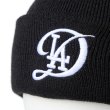 画像3: NEW ERA ニューエラ ニットキャップ 【ベーシック カフニット ロサンゼルス・ドジャース シティーコネクトロゴ】 ニット帽 カフニット 防寒 冬小物 スノーボード スキー 無地 ユニセックス ブラック 刺繍 (3)