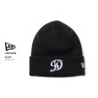 画像5: NEW ERA ニューエラ ニットキャップ 【ベーシック カフニット ロサンゼルス・ドジャース シティーコネクトロゴ】 ニット帽 カフニット 防寒 冬小物 スノーボード スキー 無地 ユニセックス ブラック 刺繍 (5)