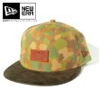 画像1: NEW ERA ニューエラ キャップ 【 9FIFTY ダックキャンバス レザーパッチ カモプリント 】 迷彩 スナップバック 帽子 newera cap (1)