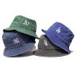 画像2: NEW ERA ニューエラ ハット 【 バケット01 アシッドウォッシュ MLB ロゴ 】 コットン バケットハット  帽子 NEWERA (2)