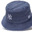 画像7: NEW ERA ニューエラ ハット 【 バケット01 アシッドウォッシュ MLB ロゴ 】 コットン バケットハット  帽子 NEWERA (7)