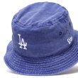 画像8: NEW ERA ニューエラ ハット 【 バケット01 アシッドウォッシュ MLB ロゴ 】 コットン バケットハット  帽子 NEWERA (8)