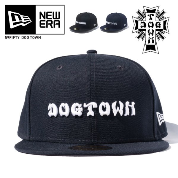 画像1: NEW ERA × DOG TOWN コラボ キャップ 【 59FIFTY ドッグタウン 】西海岸 オールドスクール NEWERA CAP 帽子 (1)