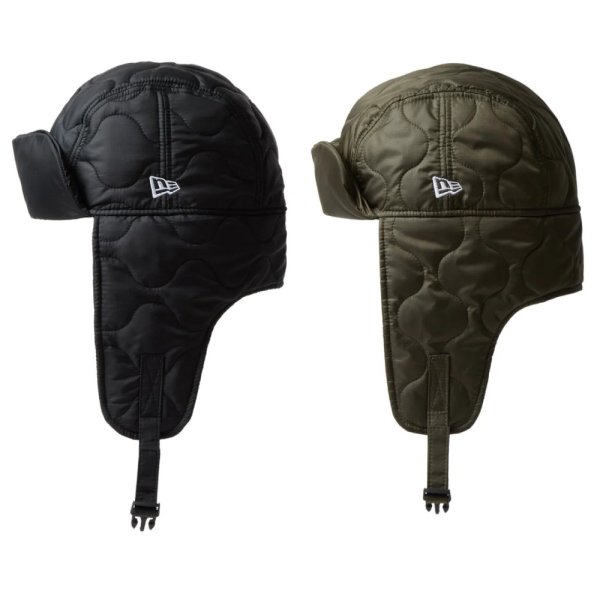 画像13: NEW ERA ニューエラ キャップ 【トラッパー Militaly Quilt Water Repellent】 フライトキャップ ミリタリー キルティング キルト 防寒 スノーボード スキー ウィンタースポーツ ユニセックス (13)