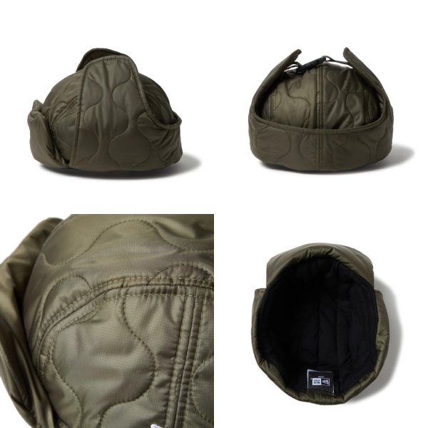 画像9: NEW ERA ニューエラ キャップ 【トラッパー Militaly Quilt Water Repellent】 フライトキャップ ミリタリー キルティング キルト 防寒 スノーボード スキー ウィンタースポーツ ユニセックス (9)