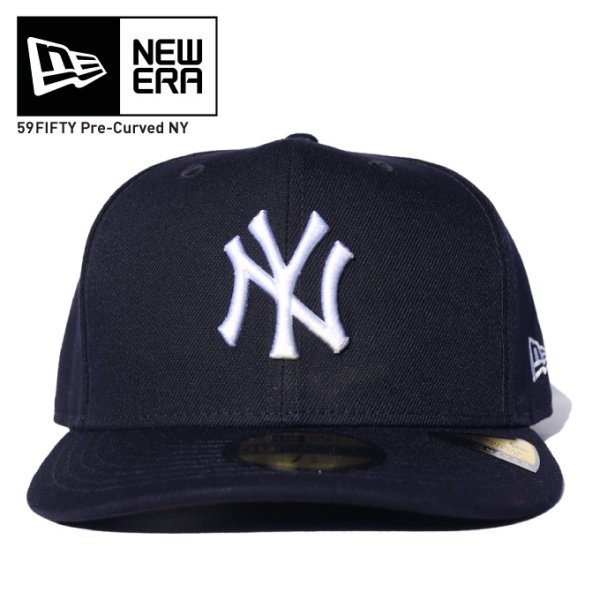 画像1: NEW ERA ニューエラ キャップ 【プレカーブド 59FIFTY / NY】PRECURVED カーブドバイザー ネイビー ニューヨーク・ヤンキース 5950 (1)