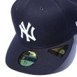 画像2: NEW ERA ニューエラ キャップ 【プレカーブド 59FIFTY / NY】PRECURVED カーブドバイザー ネイビー ニューヨーク・ヤンキース 5950 (2)