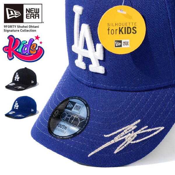 画像1: NEW ERA ニューエラ キッズ キャップ 【 Youth 9FORTY LA 大谷翔平 サイン 】フリーサイズ KIDS 子供 帽子 NEWERA CAP (1)