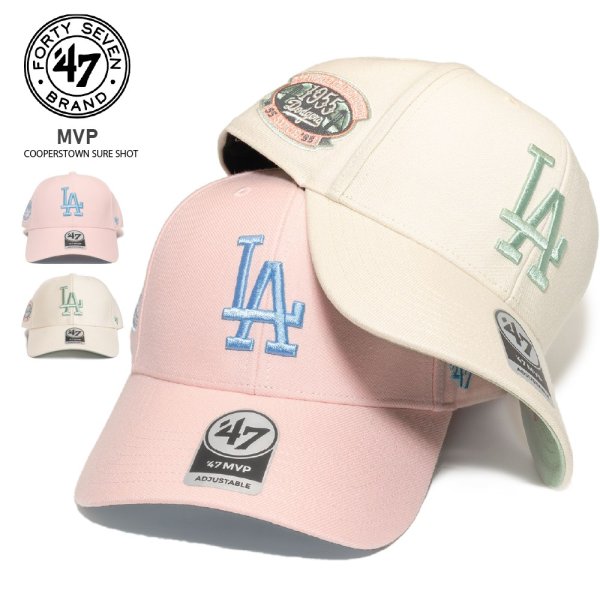画像1: 47brand フォーティーセブン キャップ【MVP ( LA ) Cooperstown Sure Shot】 帽子 ローキャップ MLB オフィシャル ドジャース 野球 スポーツ 野球 メンズ ユニセックス (1)