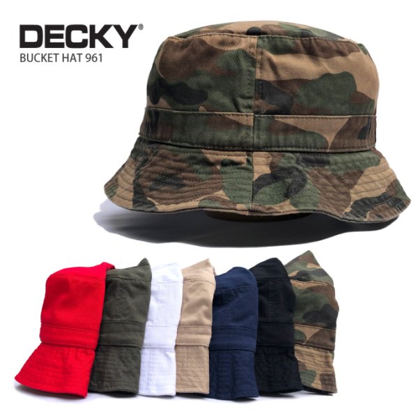 画像1: DECKY 【無地 バケットハット】 バケハ 帽子 BUCKET HAT (1)