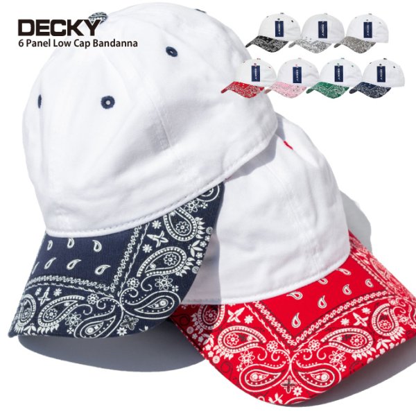 画像1: DECKY ローキャップ【 256 / 6パネル バンダナ 】 フリーサイズ デッキー ペイズリー 帽子 Low Profile CAP (1)