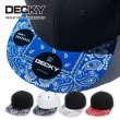 画像1: DECKY デッキー 【 ペイズリー柄 スナップバックキャップ 】 PAISLEY バンダナ柄 (1)