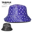 画像1: TROOPER トゥルーパー 【Bandana Paisley Bucket Hat】 ハット バケットハット バンダナ柄 ペイズリー柄 チカーノ ローライダー Bandana WESTCOAST CHICANO LOWRIDER (1)