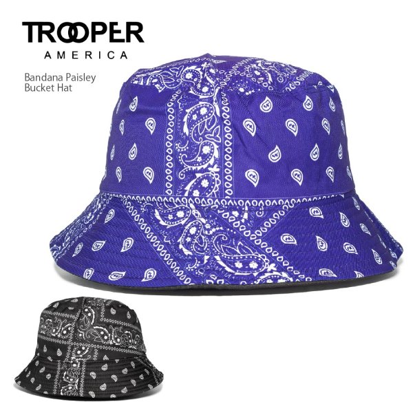 画像1: TROOPER トゥルーパー 【Bandana Paisley Bucket Hat】 ハット バケットハット バンダナ柄 ペイズリー柄 チカーノ ローライダー Bandana WESTCOAST CHICANO LOWRIDER (1)