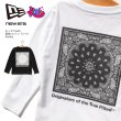 画像1: NEW ERA ニューエラ 【キッズ Youth 長袖 コットン Tシャツ Paisley】 ロンT ロングTシャツ ロゴ 子供用 ペイズリー バンダナ (1)
