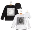 画像2: NEW ERA ニューエラ 【キッズ Youth 長袖 コットン Tシャツ Paisley】 ロンT ロングTシャツ ロゴ 子供用 ペイズリー バンダナ (2)