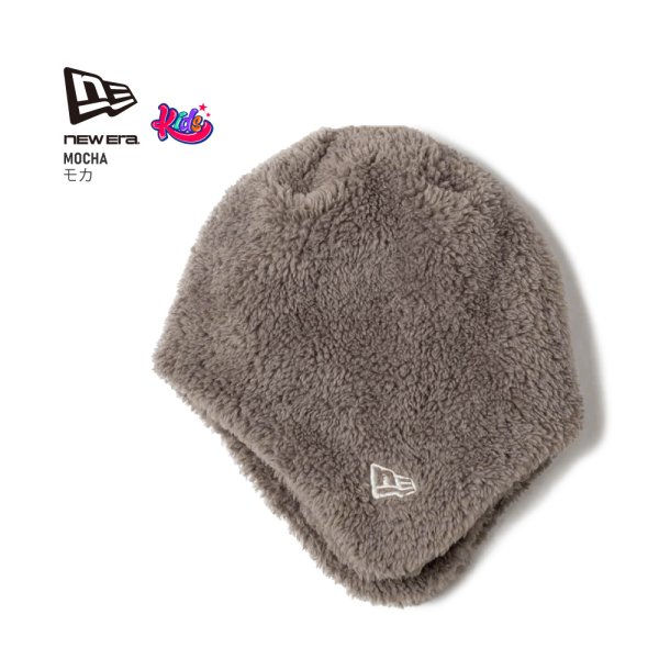 画像10: NEW ERA ニューエラ ニットキャップ 【キッズ Kid's イヤーフラップ ビーニー ミンクフリース Mink Fleece】 フリース 子供用 キッズ用 親子 ニット帽 防寒 冬小物 スポーツ スノーボード スキー 無地 (10)