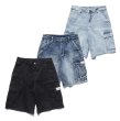 画像2: PRO CLUB プロクラブ 【Baggy Denim Cargo Short】 ジーンズ デニム バギーパンツ カーゴパンツ ハーフパンツ ヘビーウェイト ウォッシュ加工 大きいサイズ メンズ (2)