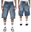 画像4: PRO CLUB プロクラブ 【Baggy Denim Cargo Short】 ジーンズ デニム バギーパンツ カーゴパンツ ハーフパンツ ヘビーウェイト ウォッシュ加工 大きいサイズ メンズ (4)