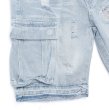 画像9: BLEECKER & MERCER 【Premium Washed Denim Cargo Shorts】 デニム ショートパンツ ハーフパンツ カーゴパンツ カモフラ 迷彩 大きいサイズ ストリート パンツ ジーンズ メンズ (9)