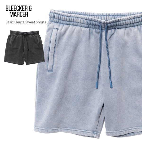 画像1: BLEECKER & MERCER 【Basic Fleece Sweat Shorts】 WESTCOAST HIPHOP ショートパンツ ハーフパンツ スウェット 無地 夏 メンズ ストリート 大きいサイズ ビッグサイズ (1)
