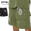 画像1: EPTM エピトミ ショーツ 【 Easton Shorts / ペイズリー  カーゴ ハーフパンツ】 ブラック グリーン (1)