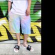 画像6: 【4XL - 6XL】 EVOLUTION 【タイダイ】 スウェット ハーフパンツ ティール×イエロー TIEDYE (6)