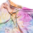 画像7: 【4XL - 6XL】 EVOLUTION 【タイダイ】 スウェット ハーフパンツ ティール×イエロー TIEDYE (7)